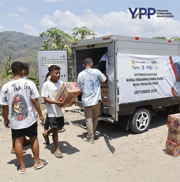 YPP Emtek Media Jangkau Manggarai Timur Salurkan Bantuan Gempa asmat dan Layanan Psikososial Anak